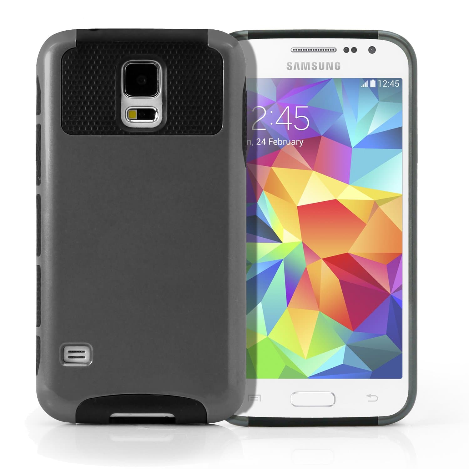 Galaxy S5 Case, MagicMobile® Hard Shockproof Fashion Cute [Drop Protection] Case for Galaxy S5 Impact Resistant Hybrid Thin Armor Galaxy S5 Case Ultra Protective (Gray/Black)