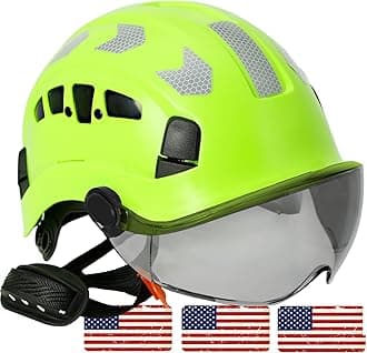 AOLAMEGS Construction Hard Hat with Visor - White Vented Hard Hats Construction OSHA Approved, ANSI Z89.1 ABS Safety Helmet,Adult Hardhats for Men Women,6 Point Suspension Hard Hat with Chin Strap