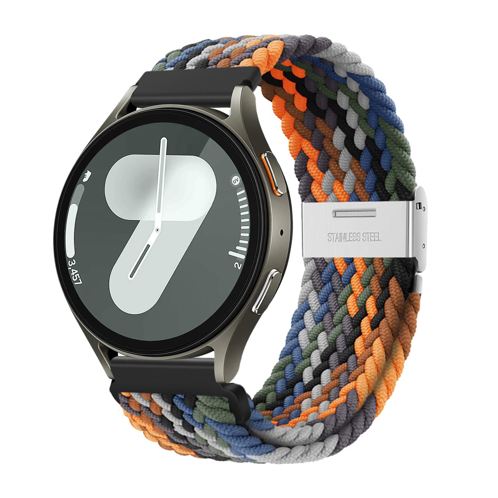 سوار ساعة مضفر 20 ملم من اكس ام يو اكس اي متوافق مع ساعة سامسونج جالكسي 7/6 ك...