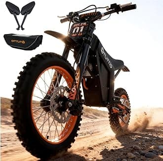 Soleil01 / Soleil01-LO Electric Dirt Bike for Teens Adults, 3000W Mid-Drive E-Motorcycle 37MPH 48V 21Ah Battery, 14"/12" Off-Road E-Bike with Full Hydraulic Brakes & Suspensions for Mountain