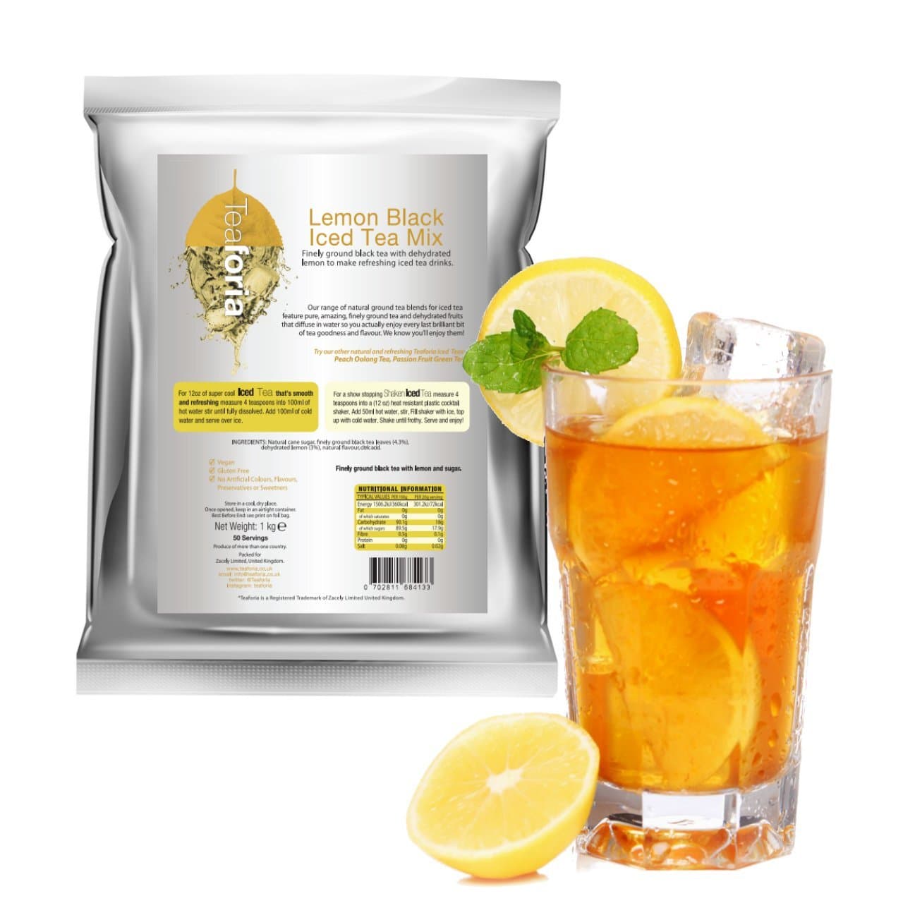Teaforia Lemon Black Iced Tea Mix 1 kg