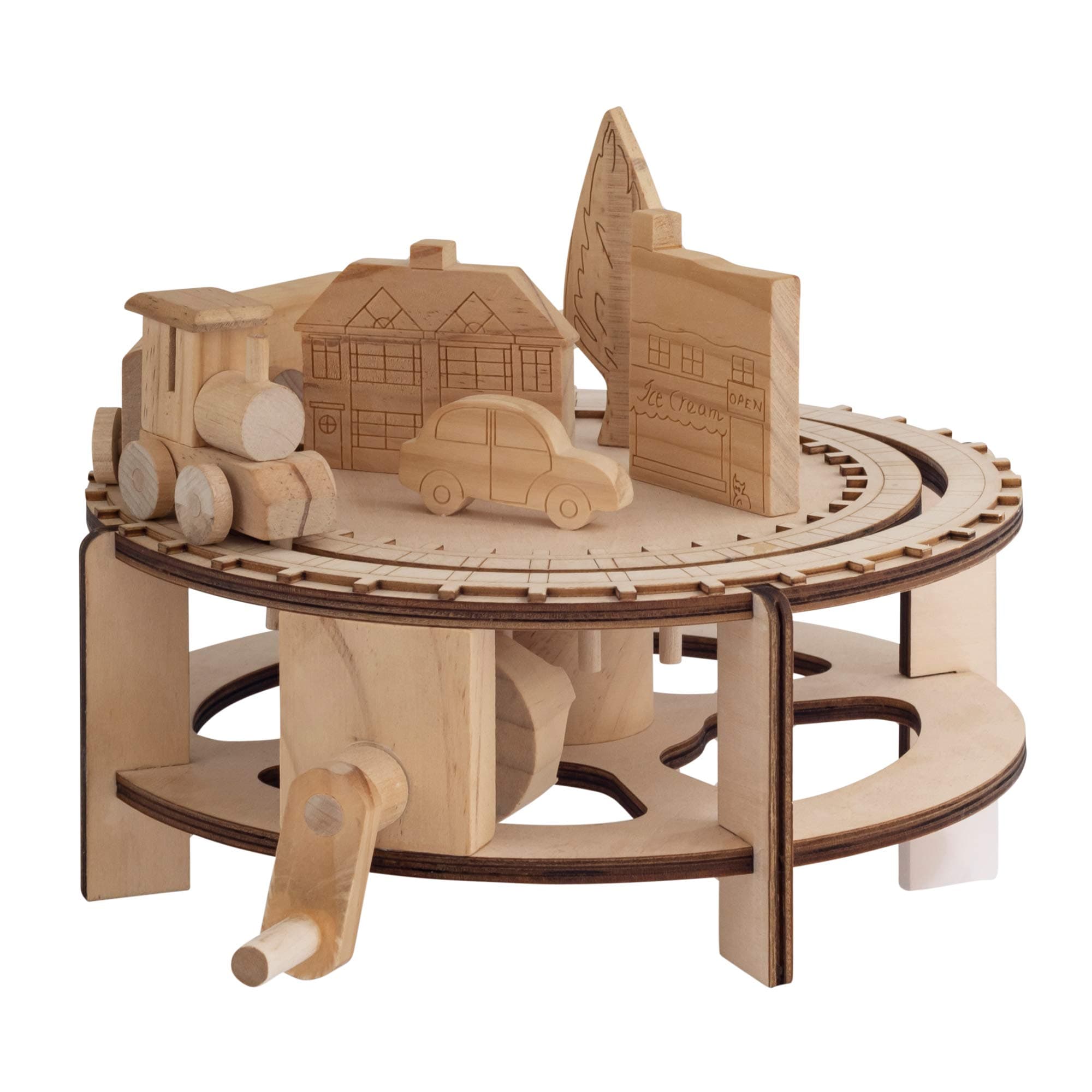 Timberkits Chuffy Train Automata Mechanical Wooden Puzzle-Model Construction kit, Wood