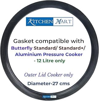 Kitchen Mart Gasket compatible with Butterfly Outer Lid Pressure cooker (For Aluminium & Hard Anodised Cookers, 12 Litres)