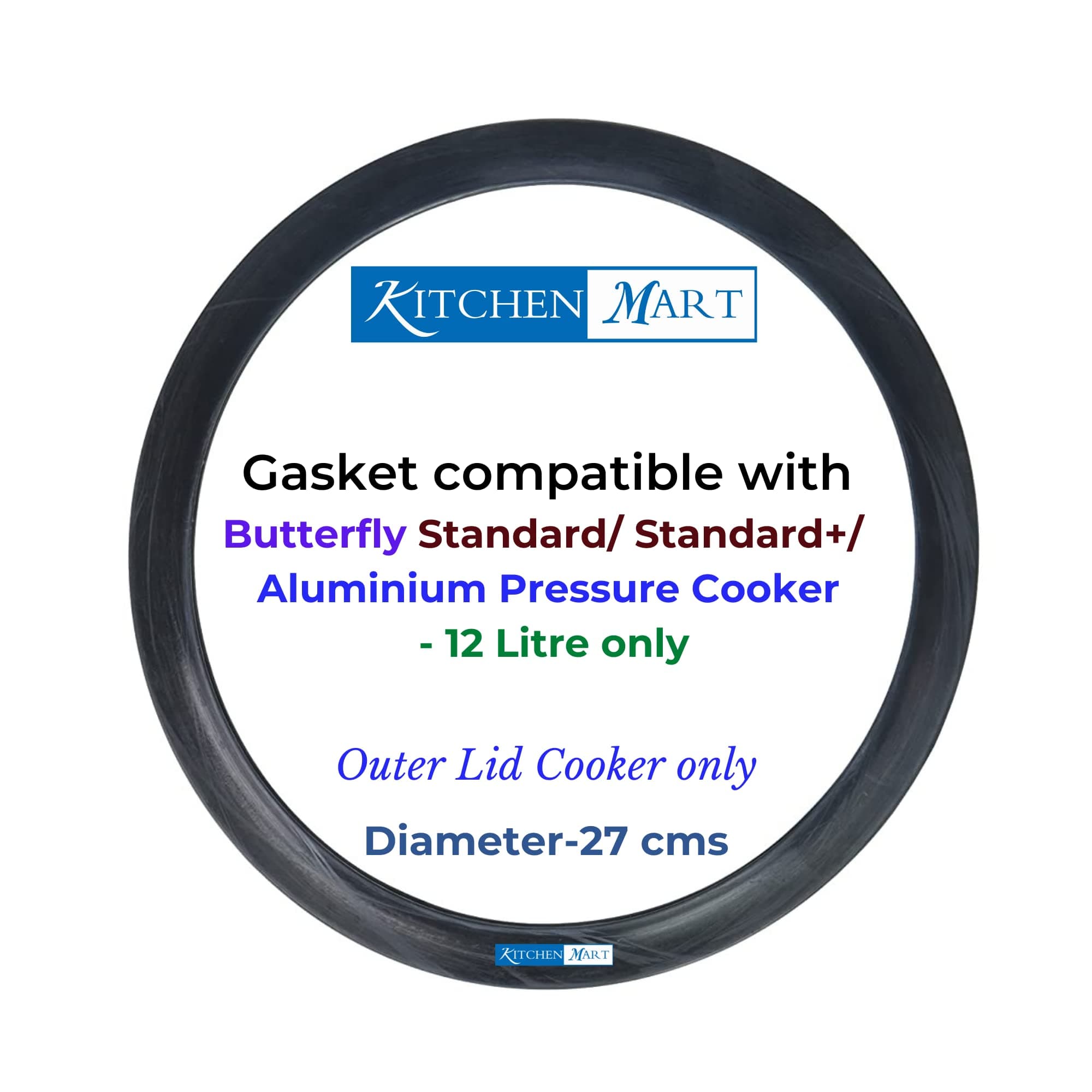 Gasket compatible with Butterfly Outer Lid Pressure cooker (For Aluminium & Hard Anodised Cookers, 12 Litres)