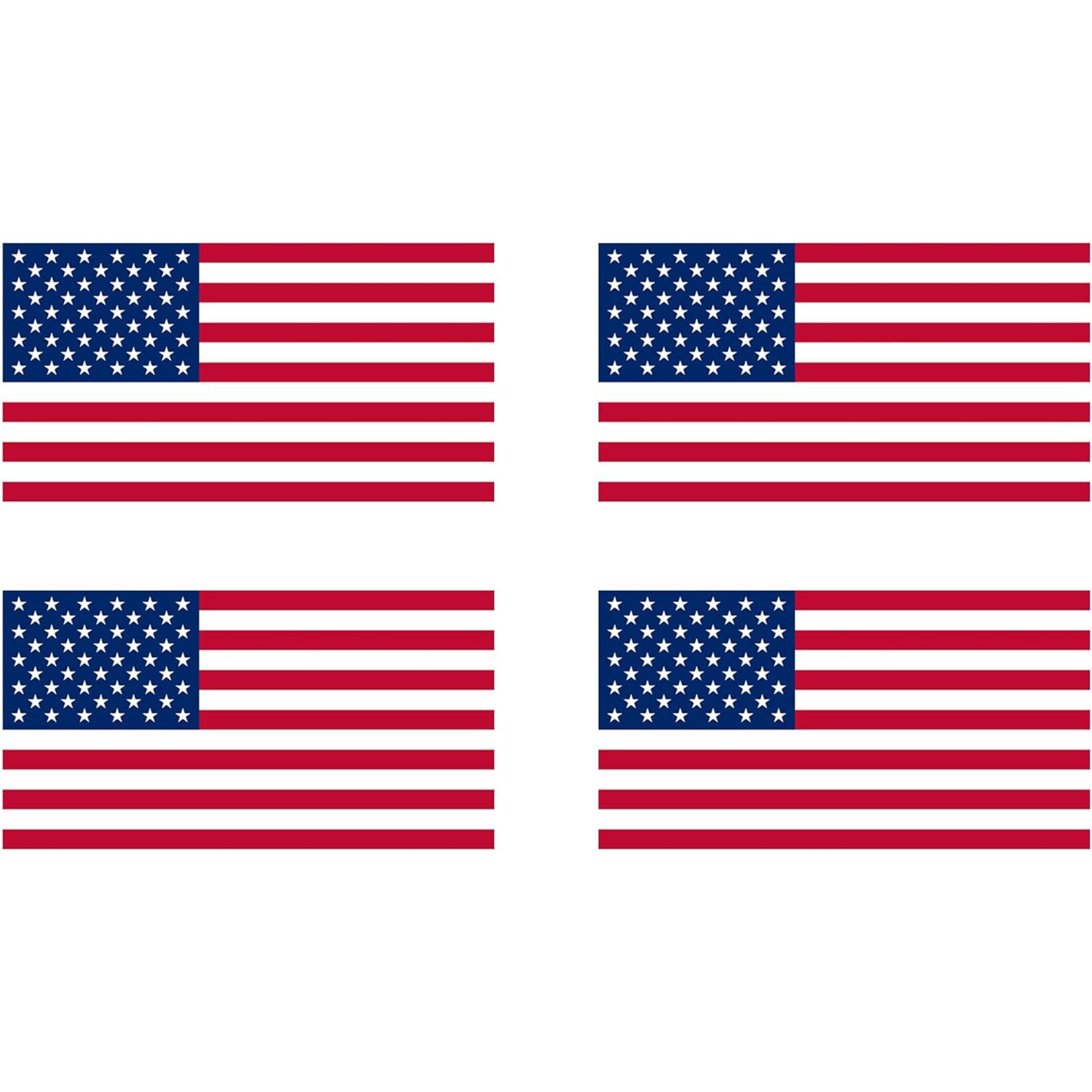 USA Flag 4 Pack Stickers
