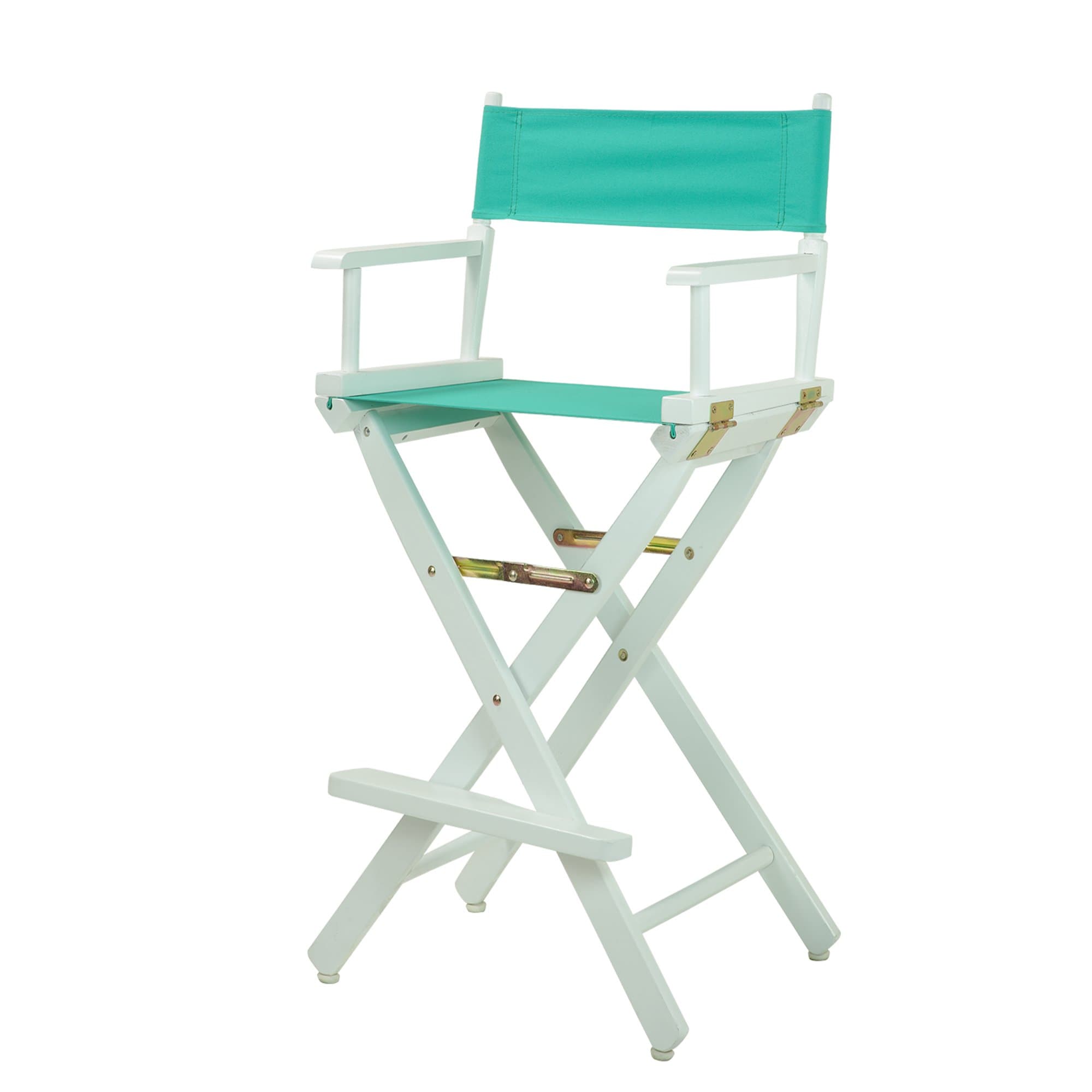 Director's Chair ,White Frame/Teal Canvas,30" - Bar Height