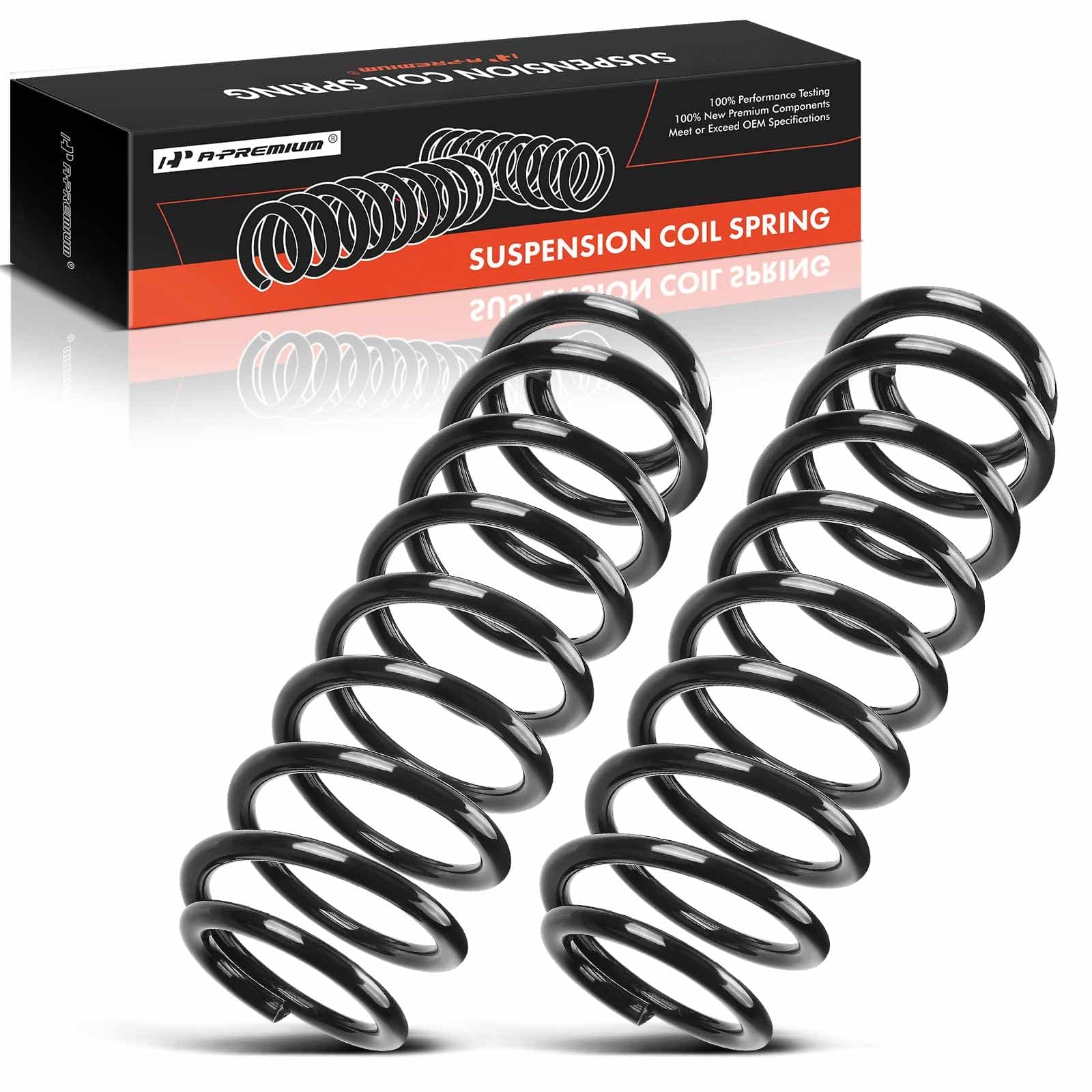 A-Premium 2Pcs Rear Suspension Coil Spring Set Compatible with Ford Mustang 2011 2012 2013 2014 3.7L 5.0L, Driver and Passenger Side