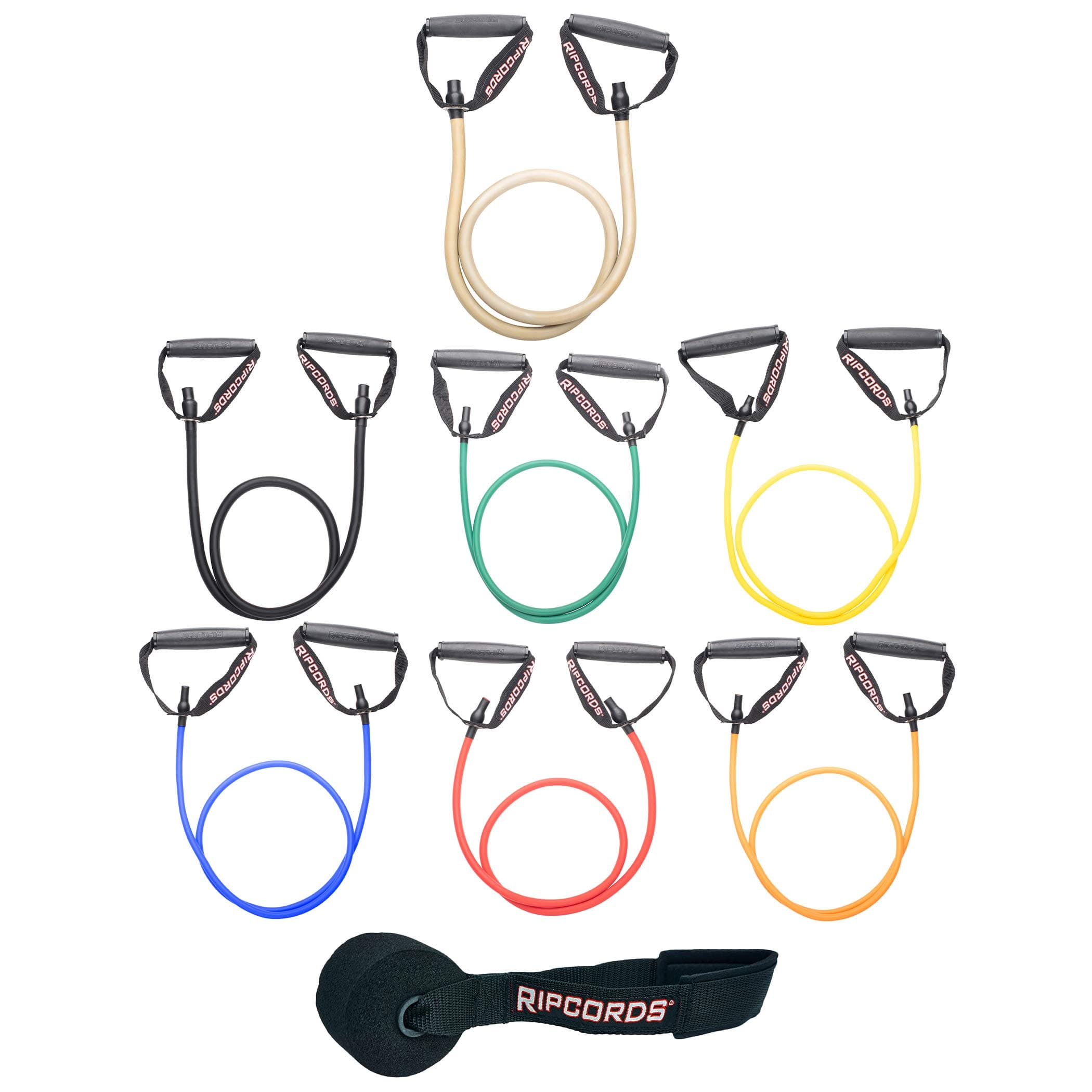 Resistance Bands 7 Pack - Lifetime Replacement Warranty