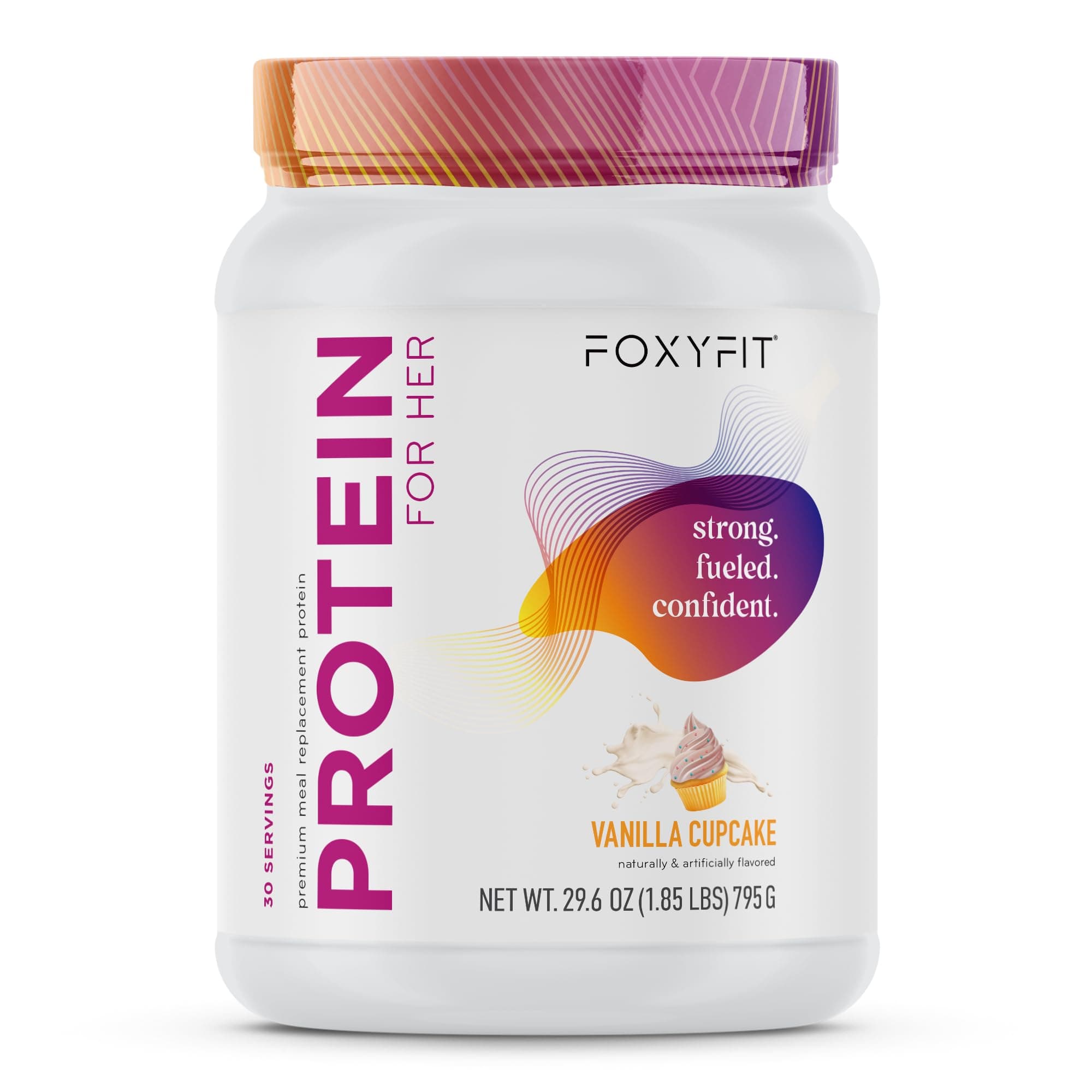 Protein for Her, Vanilla Cupcake Whey Protein Powder with CLA and Biotin for a Healthy Glow (1.85 lbs)