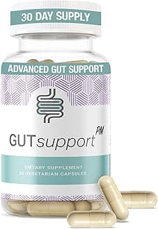 IBDassist™ Gut Support PM - Nighttime Gut Health & Digestion Supplement - Bloating Relief & Restful Sleep* - Contains Calming Herbs Like Melatonin, Chamomile, Lemon Balm, Ginger & More - 30 Capsules