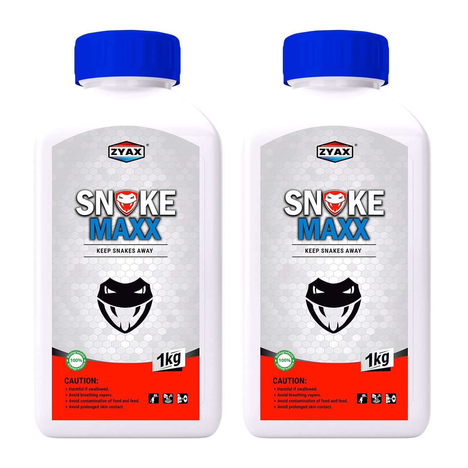 Snake Maxx Non-Toxic Biodegradable Pet-Friendly Snake Repellent Powder that Shields, Protects Lawns, Gardens, Yards - Formulation is Unpleasant to Snakes, For Outdoor Use Only, 1 KG (Pack of 2)