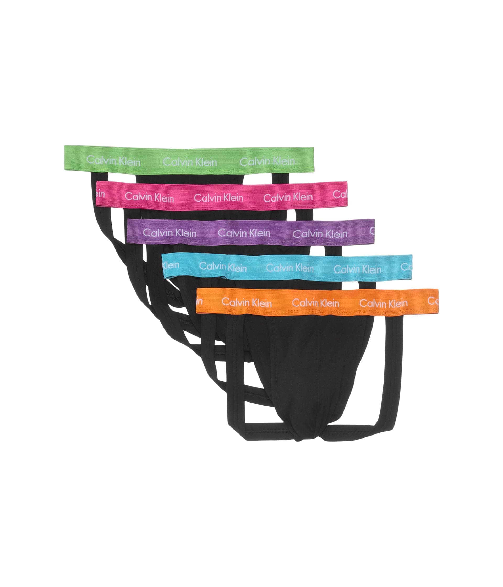 Calvin Klein mens Pride Cotton Stretch 5-pack Jock Strap