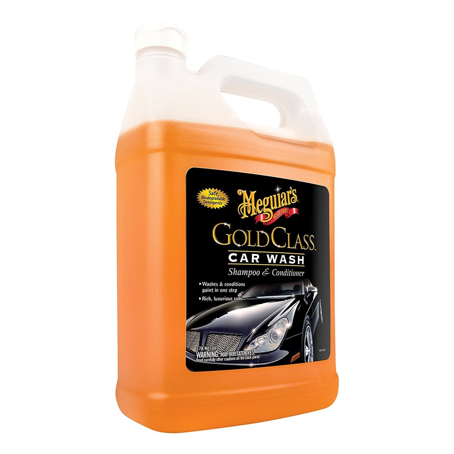 Meguiar's Gold Class Car Wash, Ultra-Rich Foam Car Wash Soap and Conditioner for Vehicle Cleaning, Paint Cleaner to Clean and Condition in One Easy Step, 1 Gallon