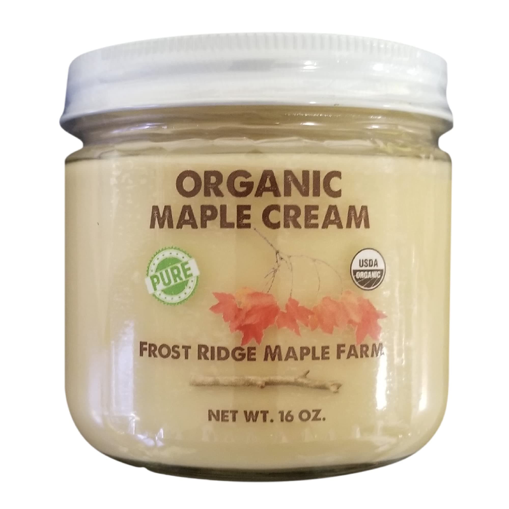 - Frost Ridge Maple Farm, Organic Maple Cream, Grade A, One Pound (16 oz)