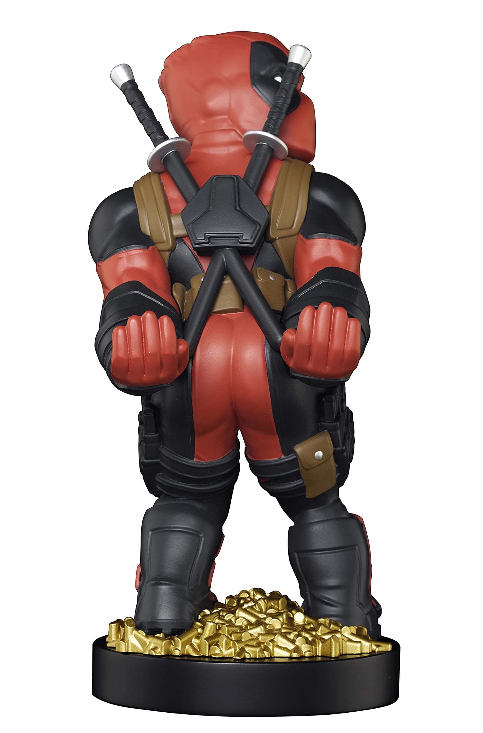 Marvel: Deadpool Rear View - Original Mobile Phone & Gaming Controller Holder, Device Stand, Cable Guys, Licensed Figure Red
