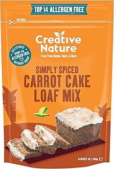 Creative Nature Gluten Free Cake Mix | Carrot Cake | Vegan & Free From Baking Mix | Gluten Free, Nut Free, Dairy Free & 100% Allergen Free | 268g