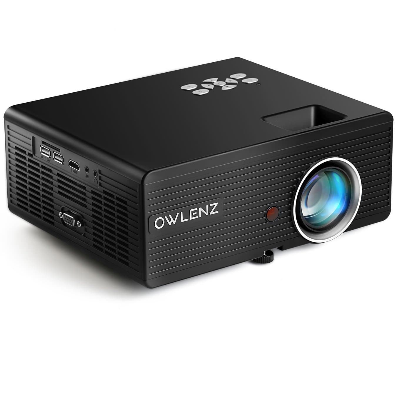 2300 Lumens LCD Mini Projector, Multimedia Home Theater Video Projector Support 1080P HDMI USB SD Card VGA AV Home Cinema TV Laptop Game iPhone