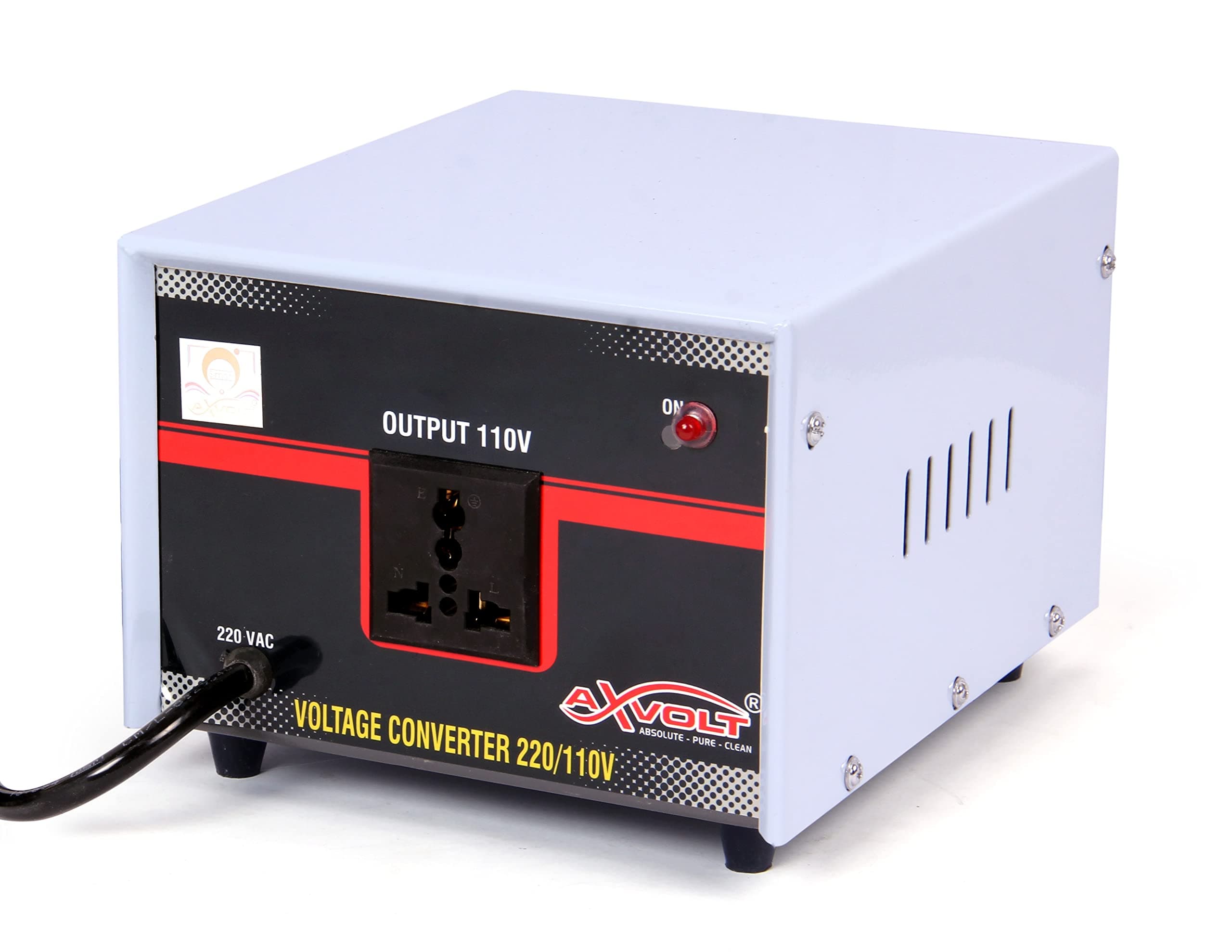 Axvolt Crysta 1500 Watt Step Down Voltage Converter | 220V–240V to 110V–120V Heavy Duty Transformer | Use USA, Canada & Japan Appliances in India | Universal Socket | 2-Year Warranty