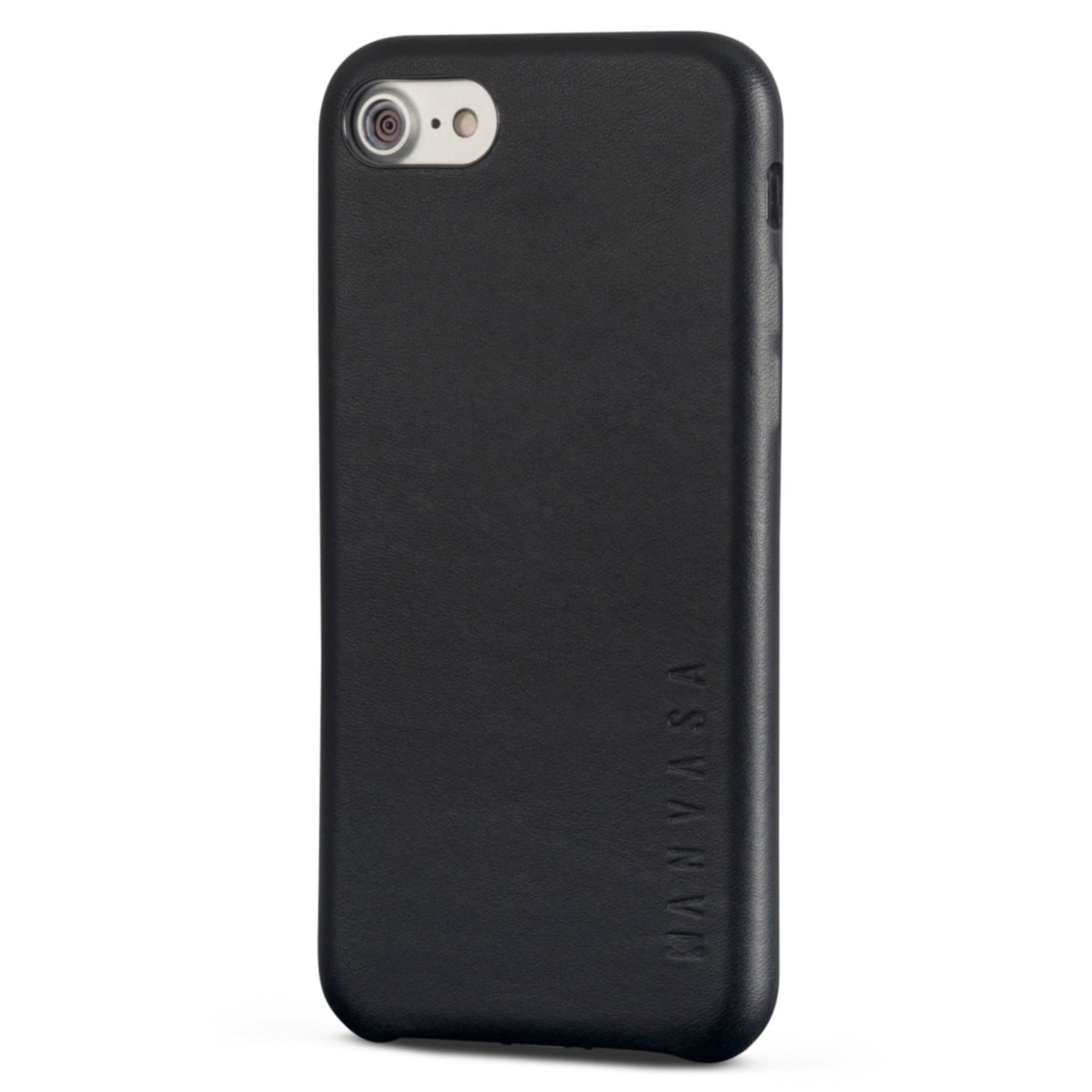 iPhone SE 2020 & iPhone 7 Leather Case Black - KANVASA Skin Back Cover for The Original iPhone SE 2020 & 7 (4.7") - Luxury Pouch Made from Genuine Leather - Ultra Thin