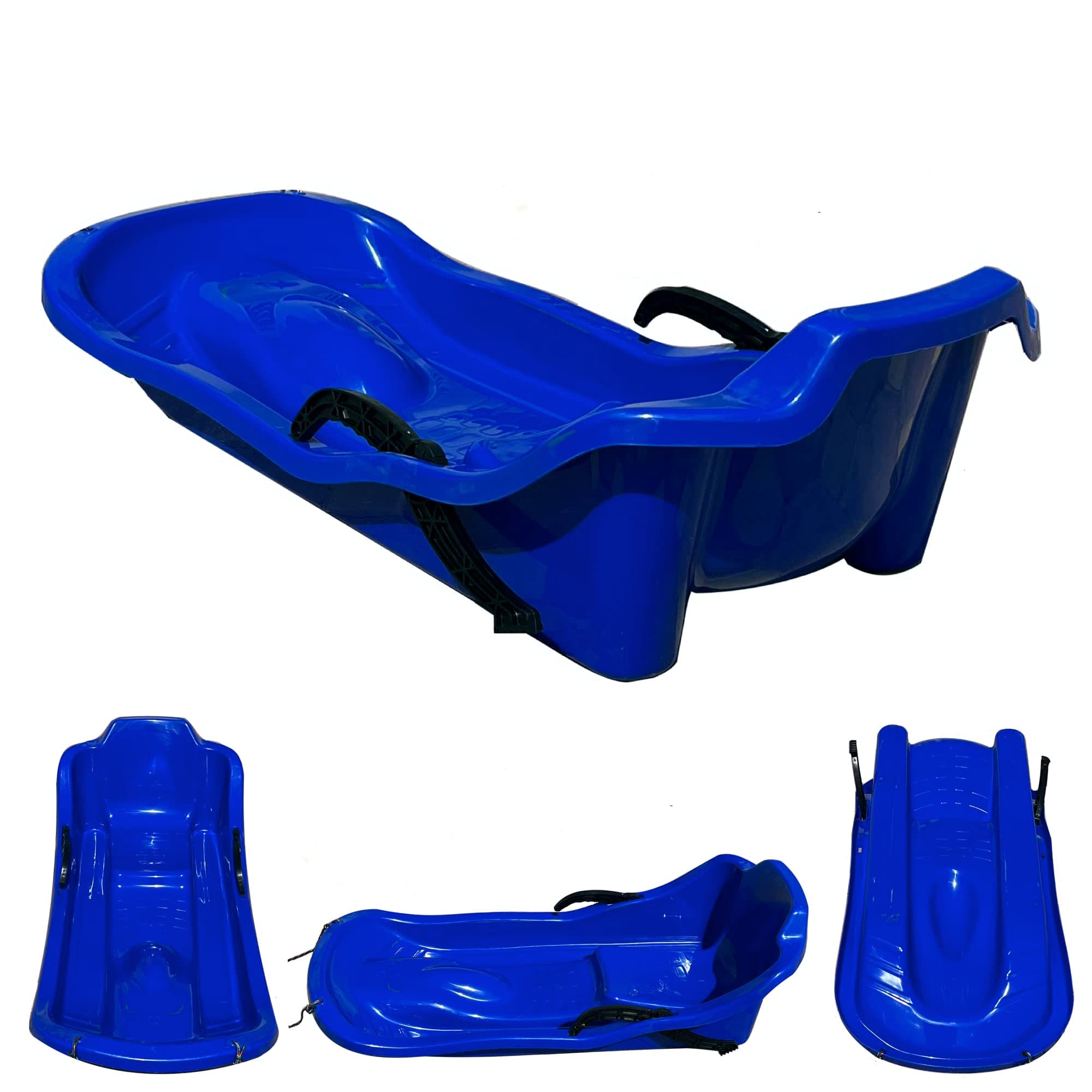 HEXAR Heavy Duty Sand Skiing Board for 2 people With Brake Outdoor Sports Plastic Skiing Boards Sled Snow Grass Sand Board Ski Pad Snowboard With Rope for Two Adults Size - 108x47x34cm