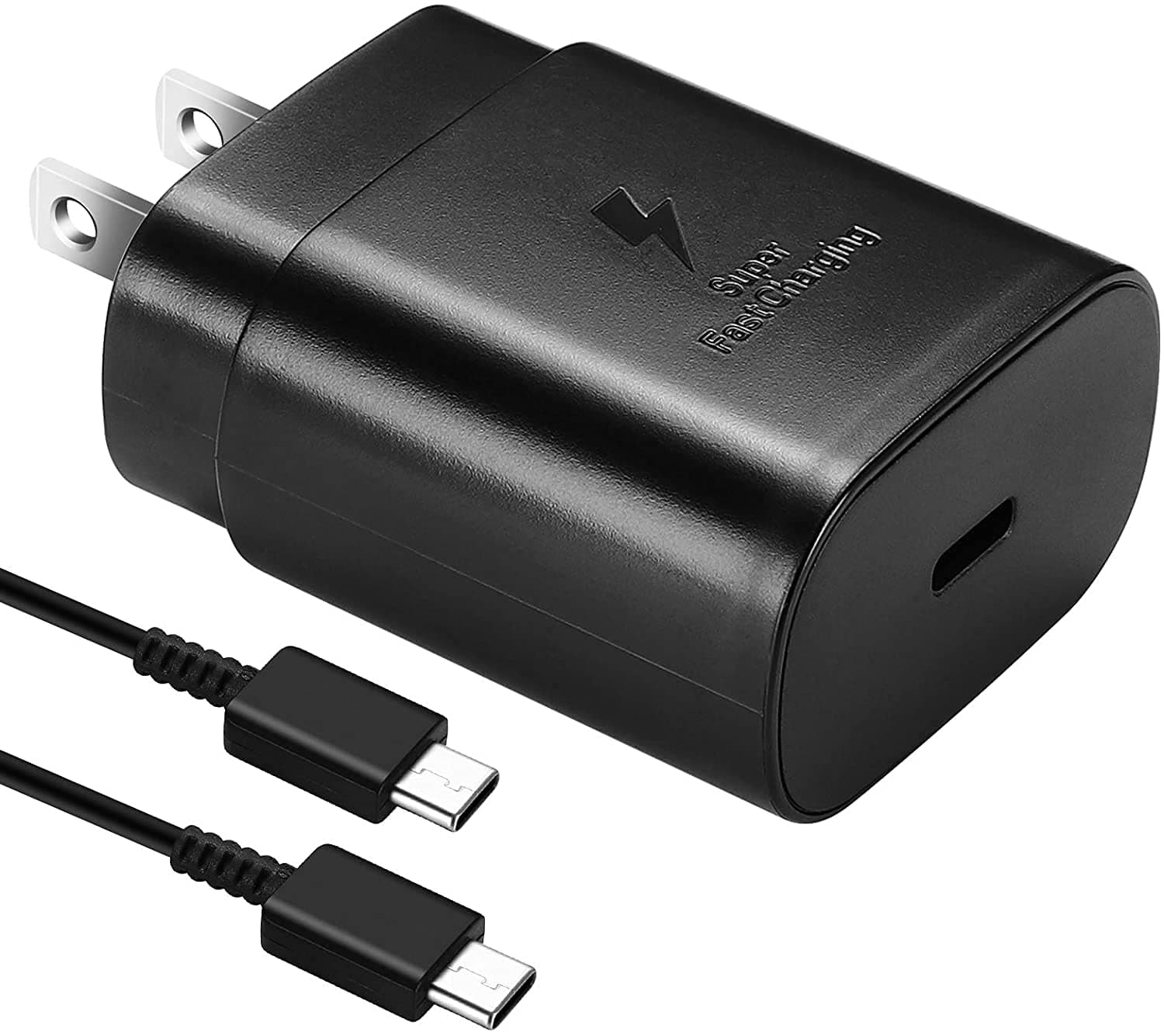 SAMSUNG 25W USB-C Super Fast Charging Wall Charger - Black (US Version with Warranty)