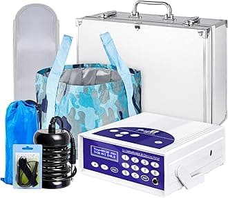 Ion Detox Foot Bath Machine, Negative Hydrogen Foot Detox Machine Ion Detox Foot Spa System with Foldable Basin, Far Infrared Belt