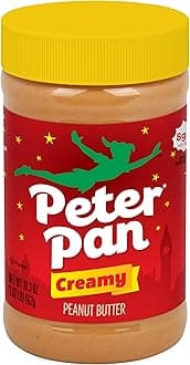 Peter Pan Creamy Peanut Butter, Made with Roasted Peanuts, Great for Peanut Butter and Jelly Sandwiches and Peanut Butter Snacks, Gluten Free Peanut Butter, 16.3 OZ Jar (Pack of 12)