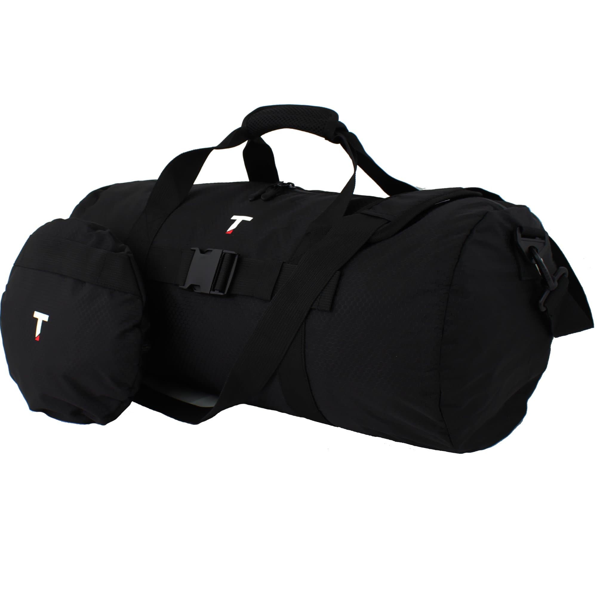 Taskin Disq - Foldable Small Travel Duffel (30L), Water & Odor Resistant & All Metal Trims