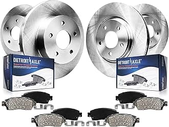 Detroit Axle - 8pc Brake Kit for Audi A4 A5 Quattro Allroad Q5, Disc Brake Rotors Ceramic Brakes Pads Ceramic Brakes Pads with Hardware Replacement: 12.60" inch Front and 11.81" inch Rear