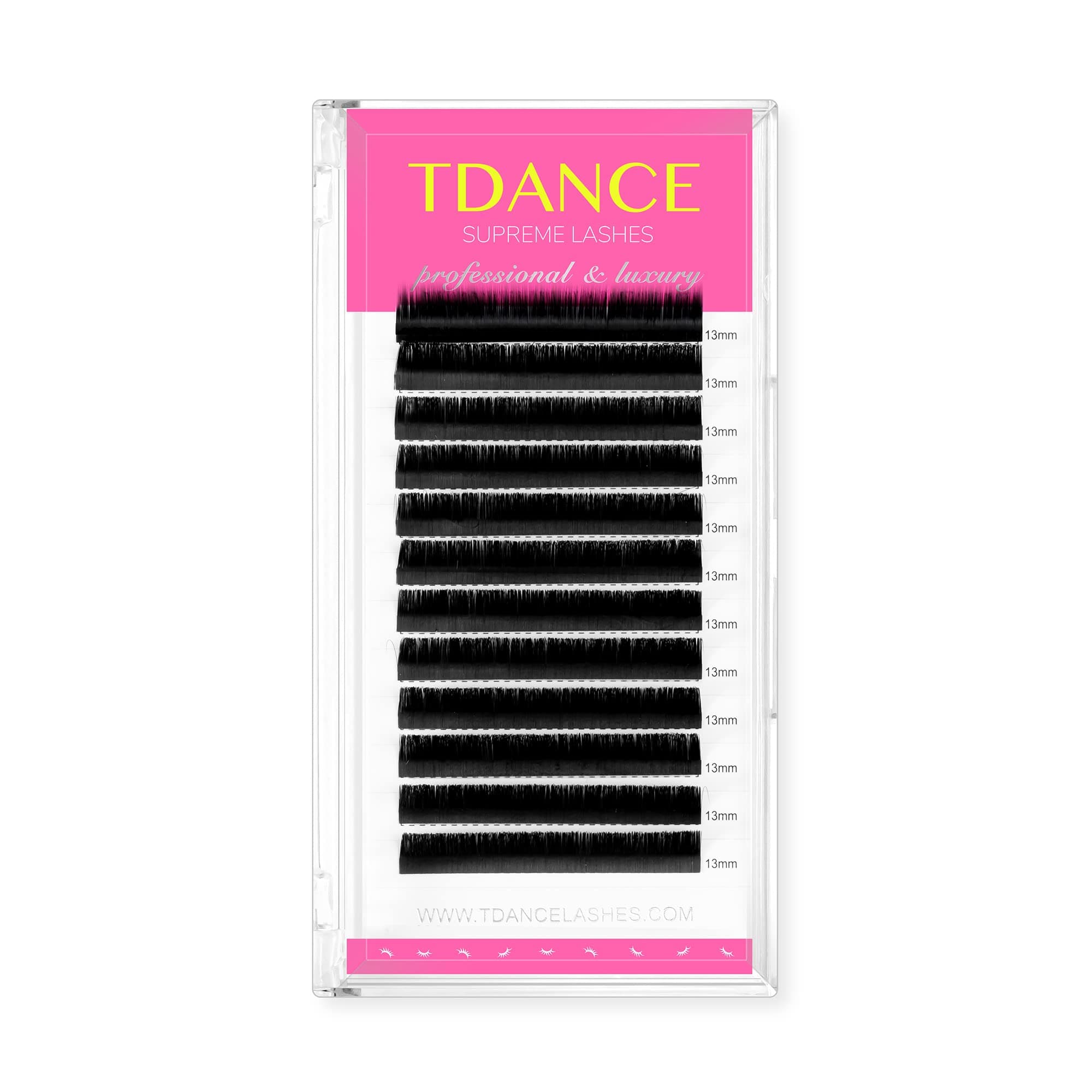 TDANCE Lash Extension Matte Black Eyelash Extension C CC D DD J B L Curl Volume & Classic Lash Extensions 0.03-0.18mm Thickness Professional Salon Use(0.07-DD,9 mm)