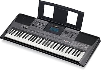 PSR-I500 Portable Keyboard – 61 Keys, Indian & Western Tones, Built-in Rhythms, Songs & Lesson Function, Includes Power Adapter, Ideal for Learning & Performance