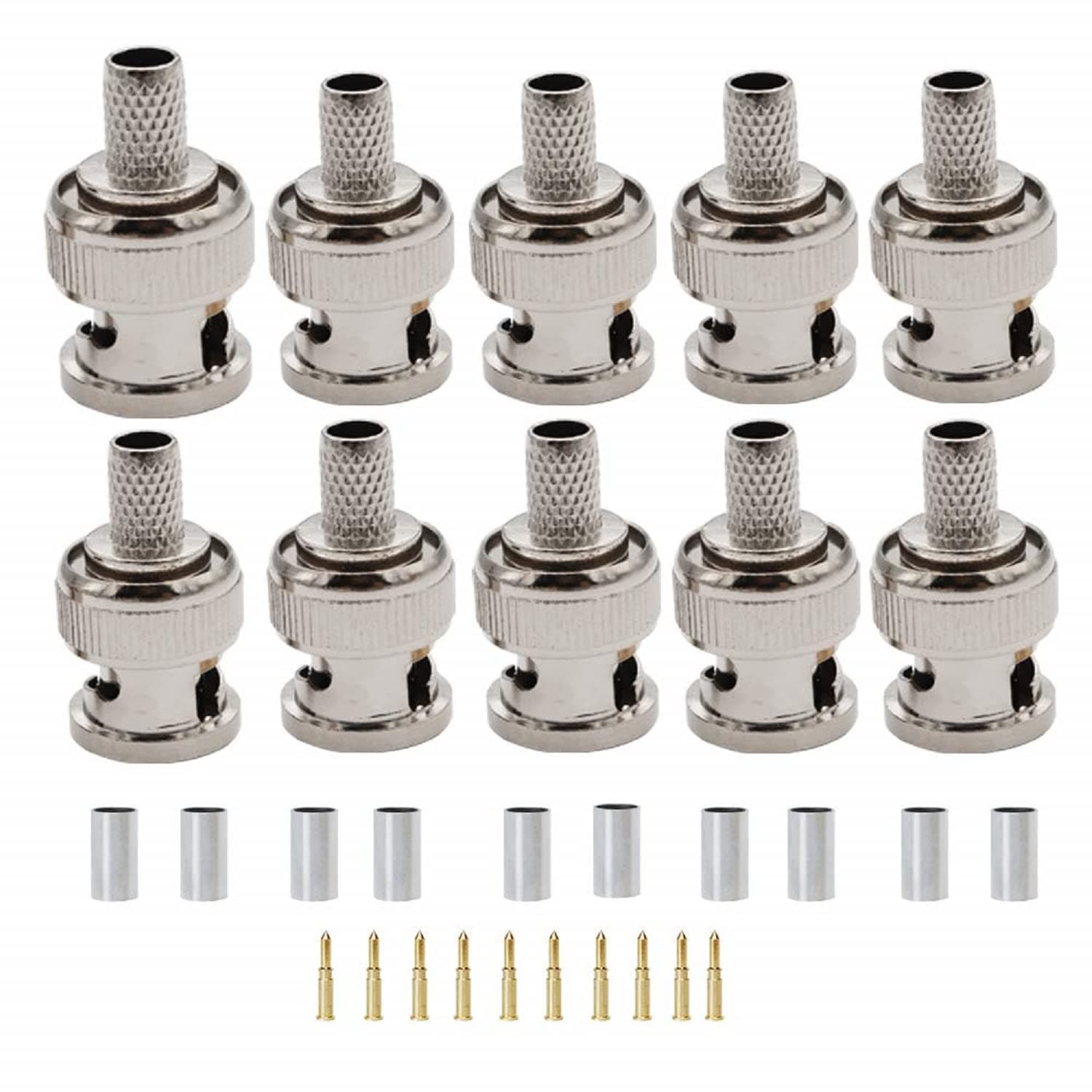 10 x BNC Crimp Connectors for RG59 Coax cable