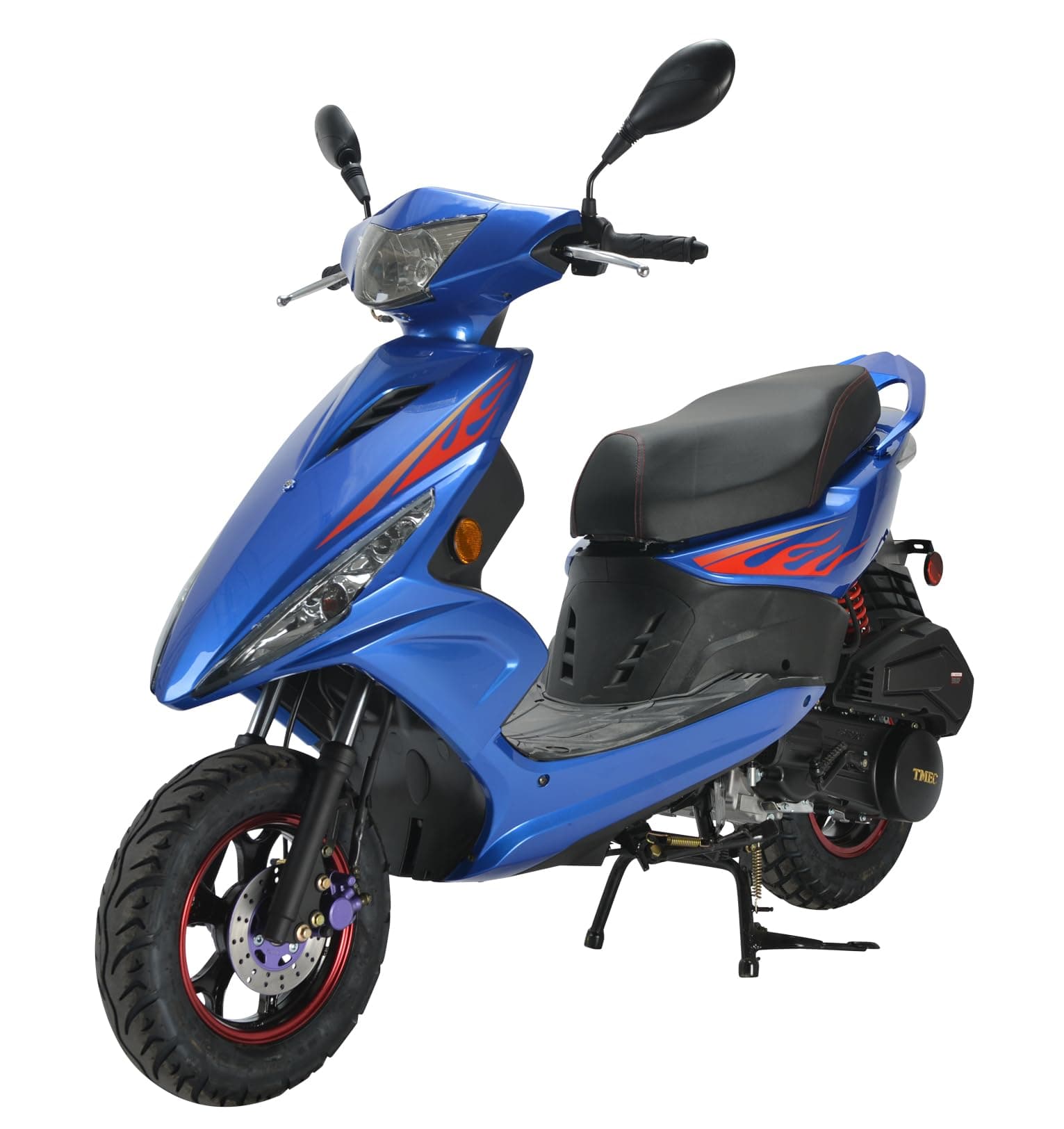 Wave 150cc Fully Automatic Gas 150cc Scooter Moped for Youth and Adult 150 cc Adult Bike Street Scooter with 10 inches Aluminum Wheels (Blue Color)