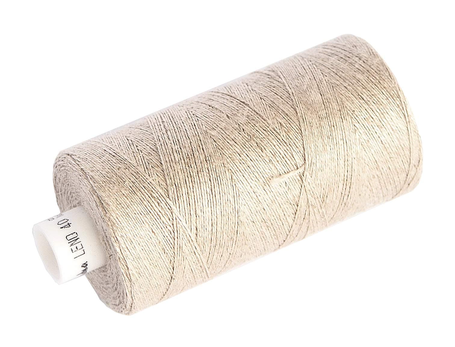 Fine Linen Natural Thread 500m Spool 100% Linen Natural Grey