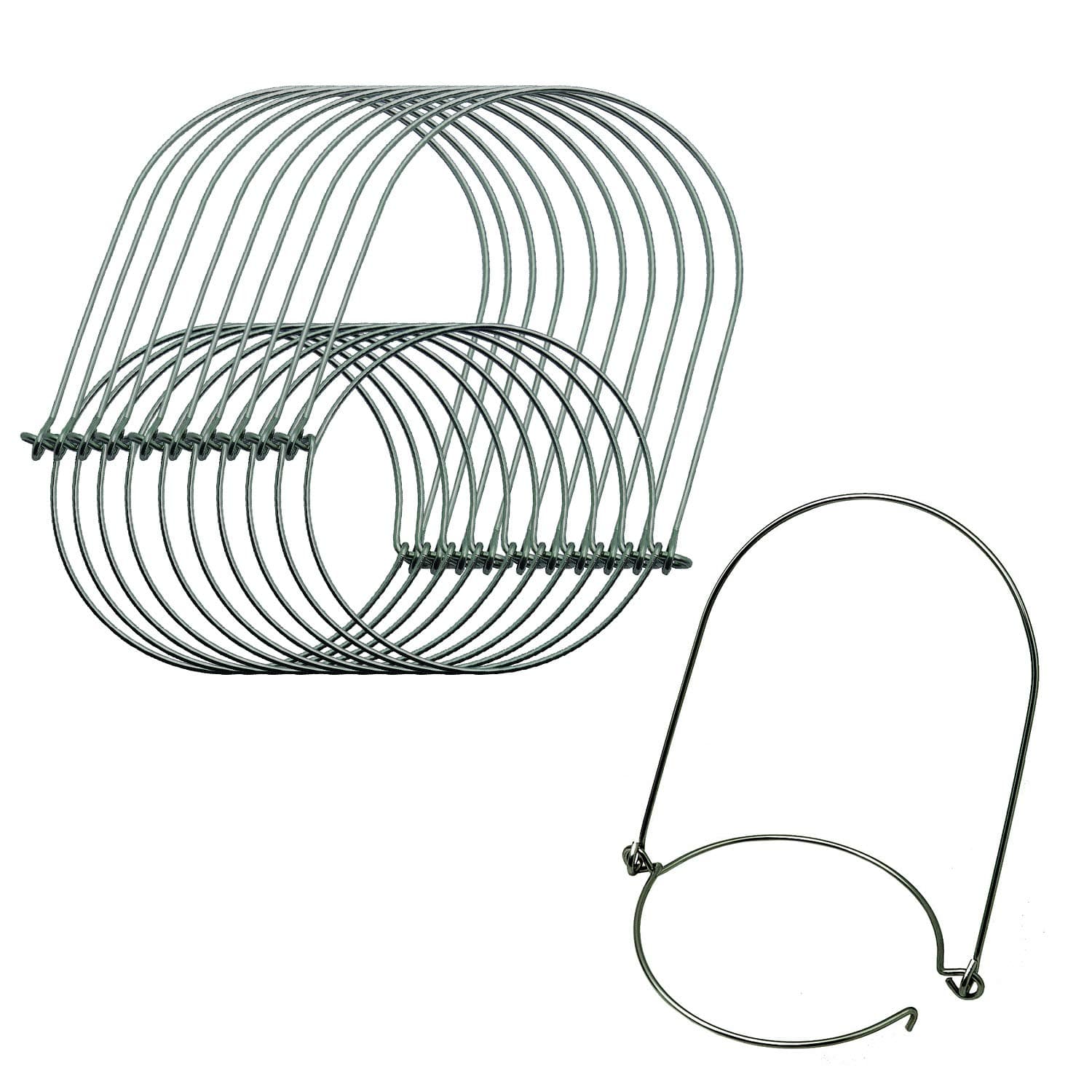 Mason Jar Hanger, Stainless Steel Wire Handles (Handle-Ease) for Mason,Ball,Kerr,Golden Harvest,Kilner Canning Jars (Regular Mouth, 10Pack-Silver Stainless Steel)