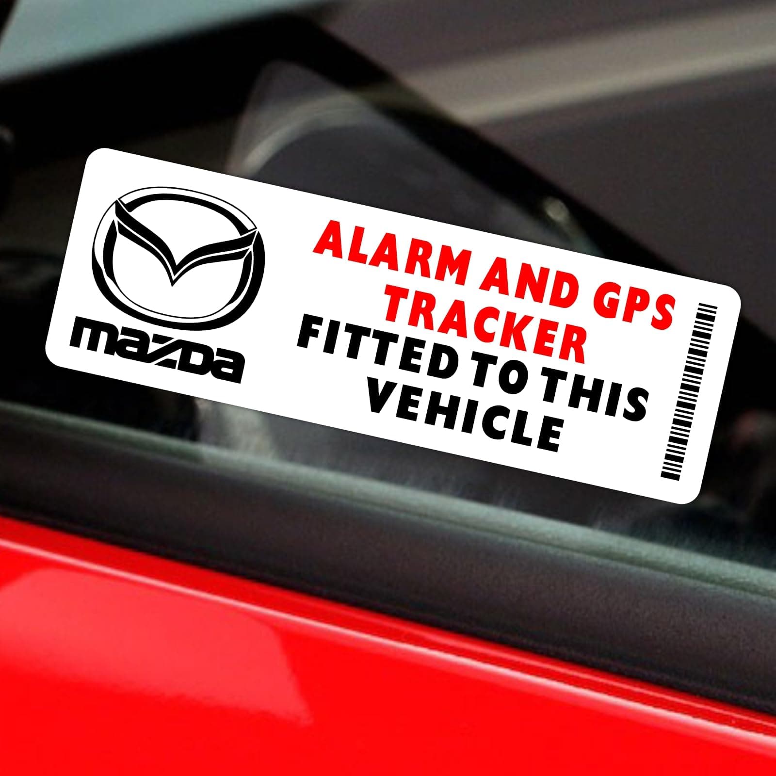 5 x CM6 PPMAZDAGPS GPS Tracking Stickers Device Security Warning Signs Window 60x30mm Car Van Alarm Tracker Labels