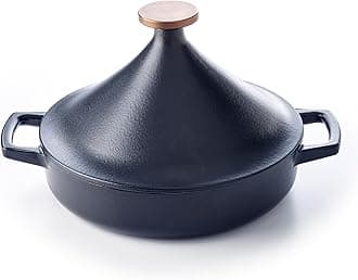 Alva Nori 3-Quart Enameled Cast Iron Tagine – Toxin-Free, No Seasoning Needed, Oven & Induction Safe to 500°F – Moroccan Slow-Cook Pot for Stews, Braises & Roasts