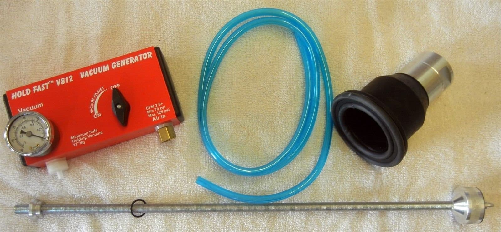 Hold Fast 3" Vacuum Chuck Head/Adaptor Kit & Vacuum Pump -1" Spindle TMIProducts