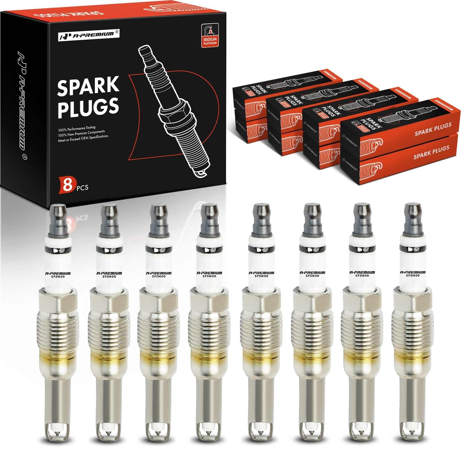 A-Premium Spark Plug Replacement for Ford Explorer 2006-2008 Explorer Sport Trac Mustang Avanti Mercury Mountaineer, V8 4.6L, Iridium, Set of 8