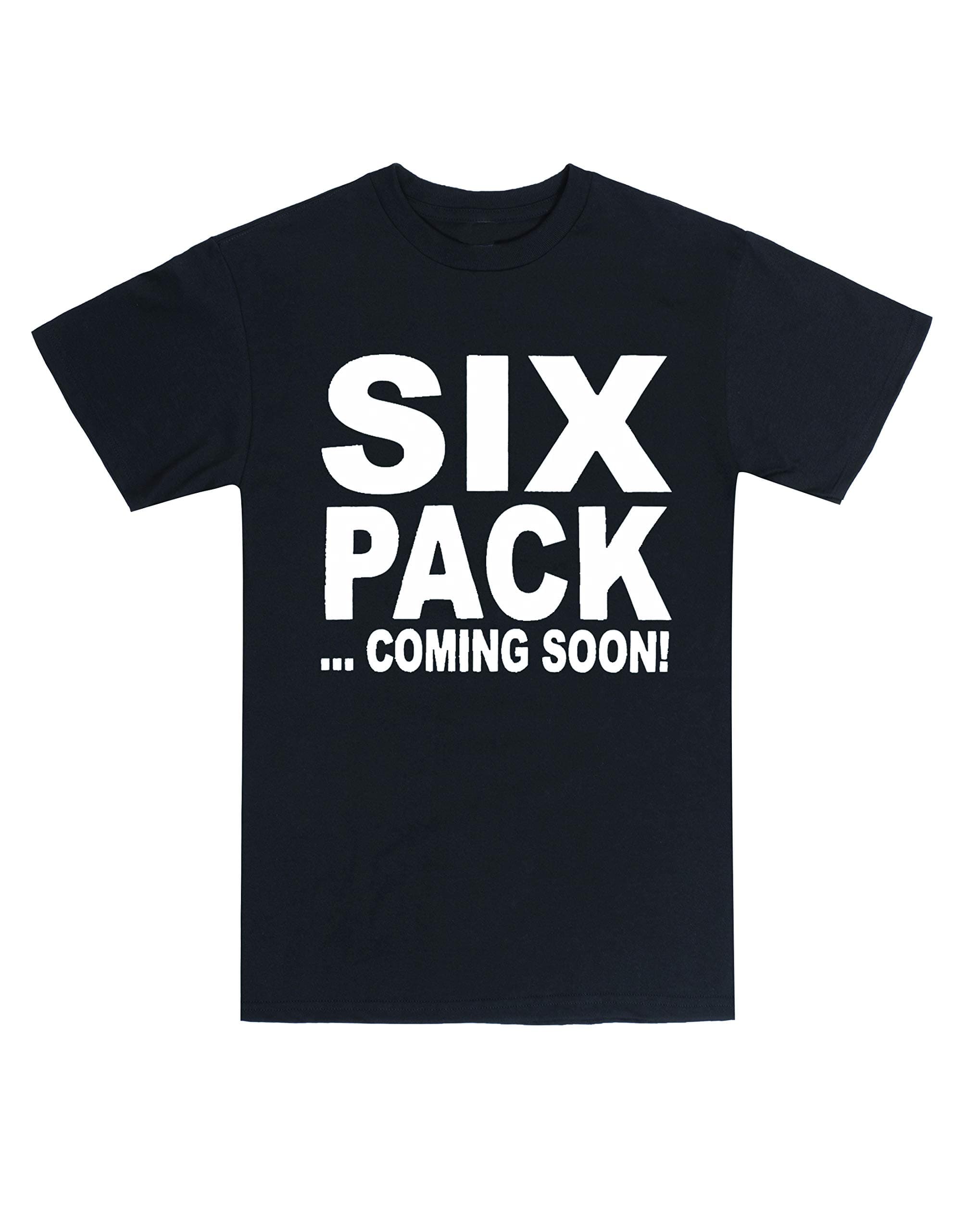 SIX Pack Coming Soon Men T-Shirt (2XLARGE) Black