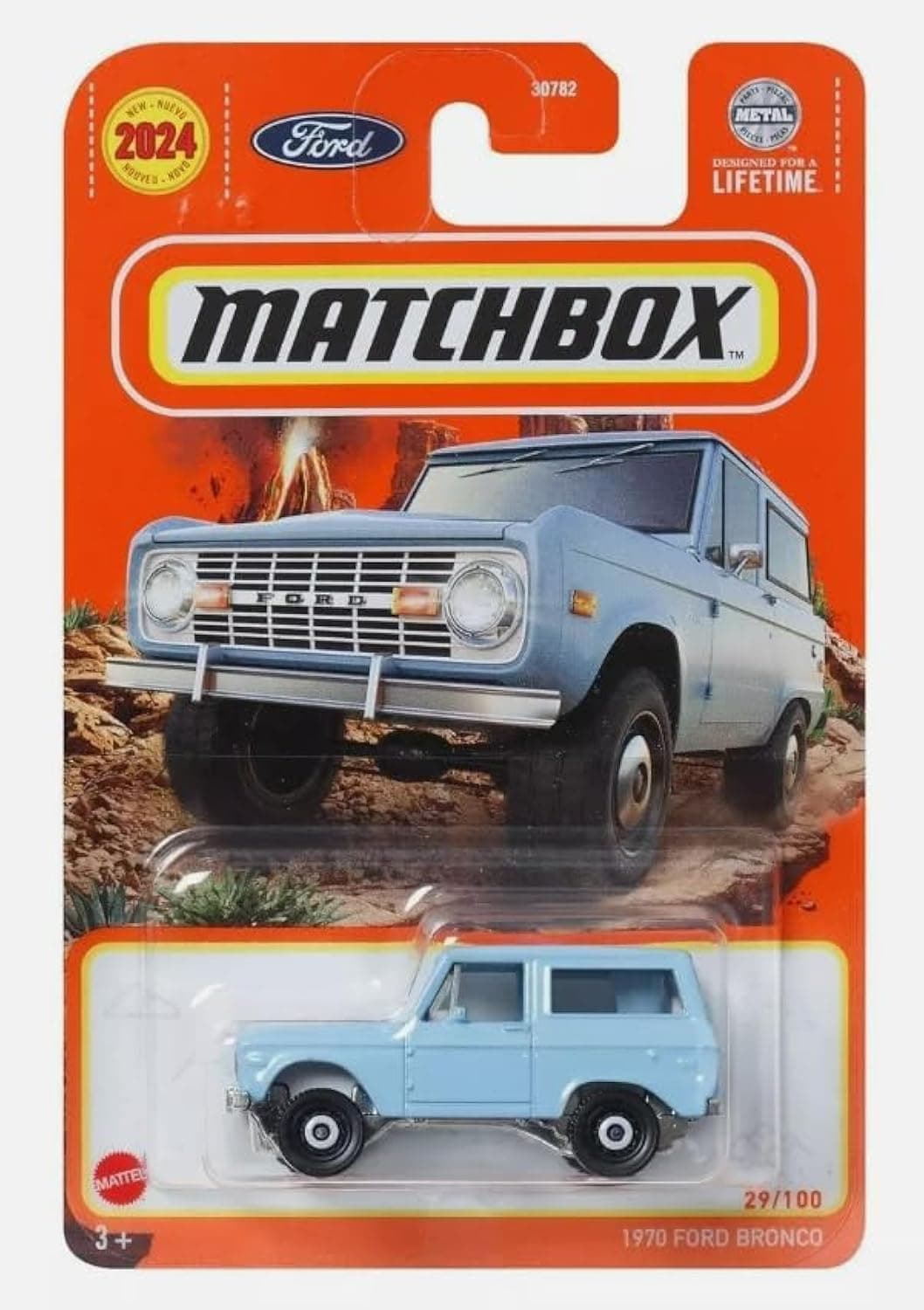 1970 Ford Bronco, Light Blue, 1:64 Die-Cast Vehicle, 29/100