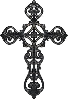DreamsEden Metal Cross Wall Decor, Small Hanging Art Home Room Decoration, 8.5’’H