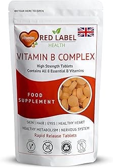 Vitamin B Complex High Strength 90 Tablets (3 Months Supply) - B1, B2, B3, B5, B6, B12, Biotin & Folic Acid for Men & Women, Vegan & Vegetarian-Friendly