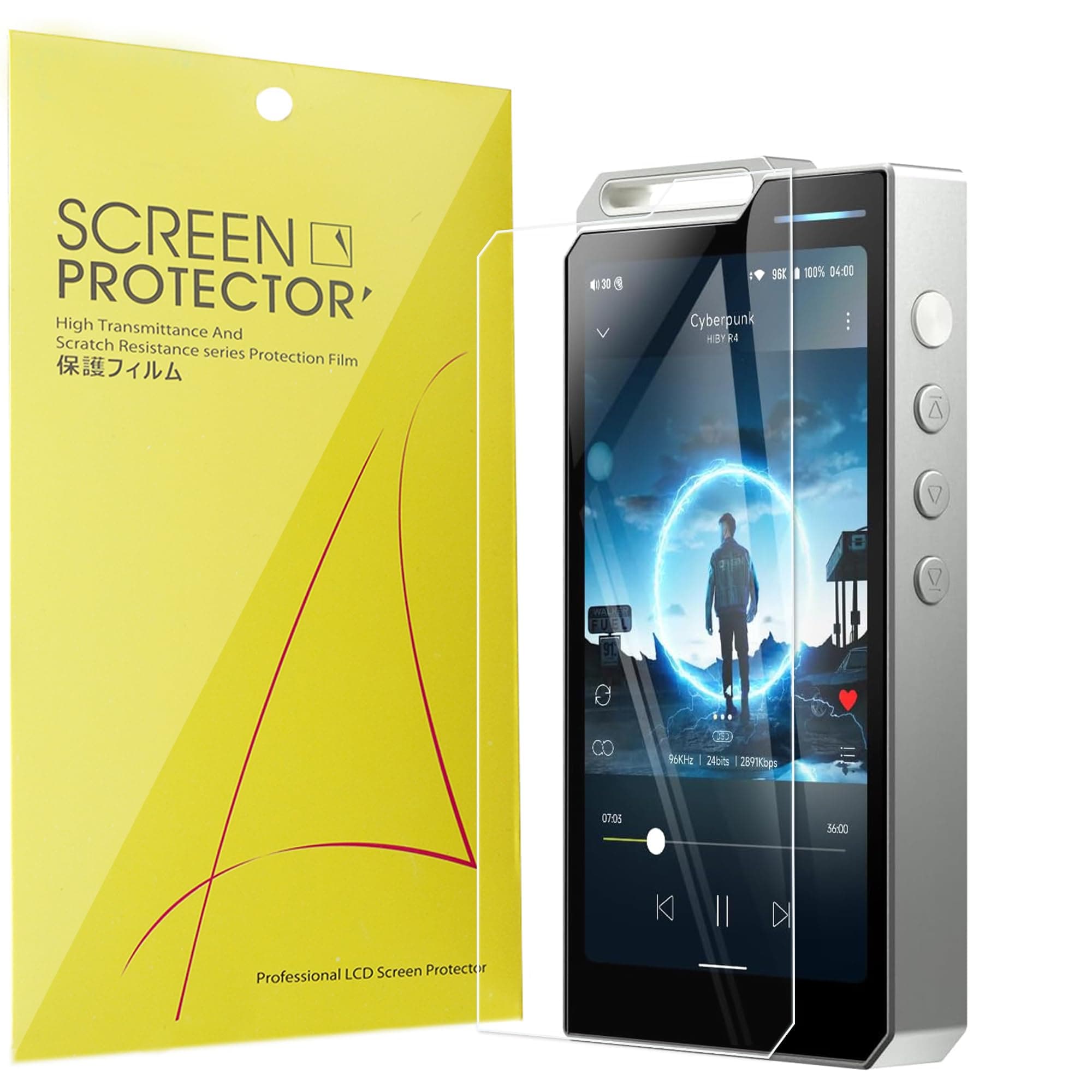 Compatible for HiBy R4 Screen Protector, [6 Pack] Full Coverage TPU Clear Film Compatible for HiBy R4 mp3 & mp4 Players (6 Pack)