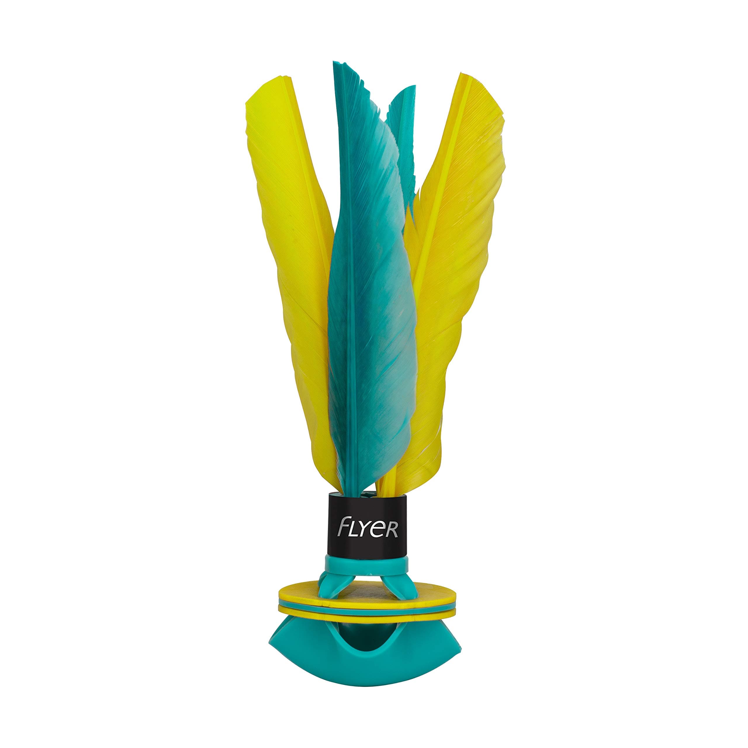 WabobaFlyer Soft Rubber Shuttlecock, Mint Green/Yellow