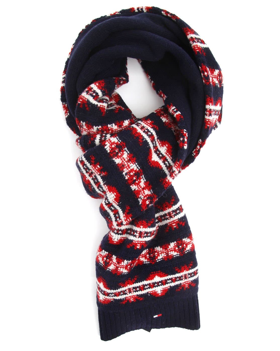 TOMMY HILFIGER Men’s Double Sided Jacquard Scarf TU Blue