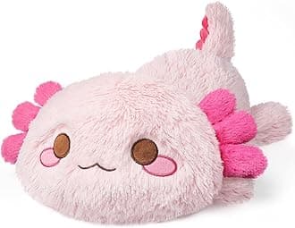 Cuckool Pink Axolotl Stuffed Animals, Microwavable Stuffed Animals Heating Pad for Cramps, Pain Stress Relief, Heatable & Coolable Lavender Scented Plush Toys for Anxiety, Women & Kids Bedtime