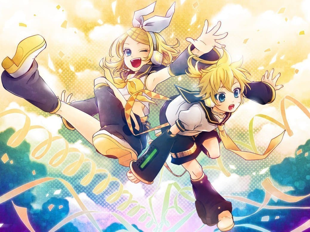 Kagamine Rin Len Fabric Cloth Rolled Wall Poster Print - Size: (32" x 24" / 17" x 13")