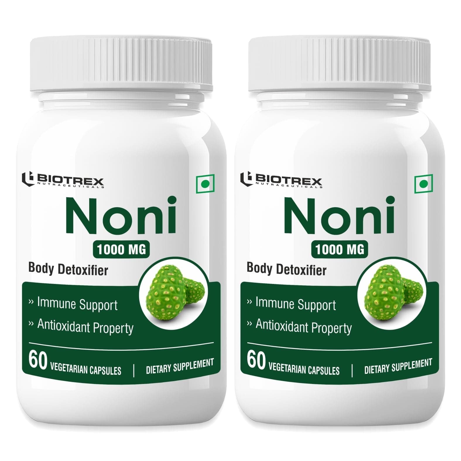 Biotrex Nutraceuticals Noni 1000mg - 60 Capsules (Pack of 2)