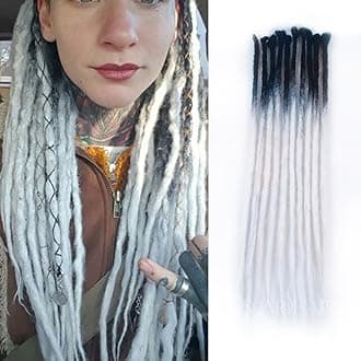 Dsoar Synthetic Dreads 24 Inch 10 Strands Handmade Dreadlocks Extensions Ombre Dreadlocks Twist Braiding Hair Crochet Reggae Dreads (2-25#)
